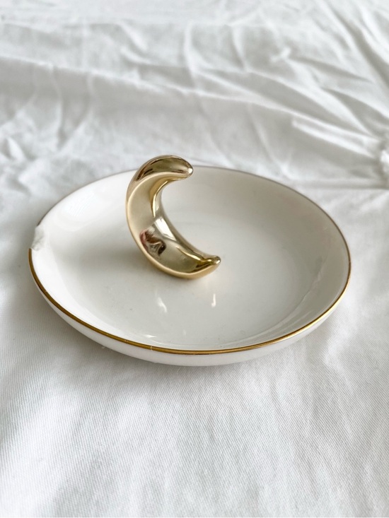 Charming Charlie Other - Small Gold Moon Jewelry Dish
